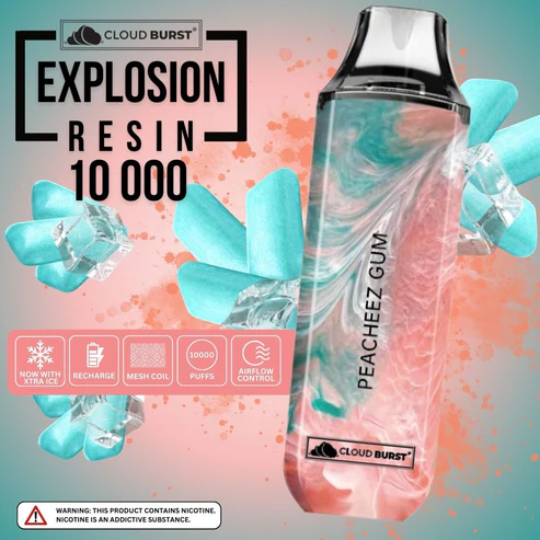 cloudburst vape Cloud burst - Peacheez Gum - 10000 Puffs - 5%