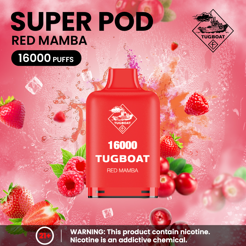 Tugboat - Cherry - 16000 Puffs - 5% 