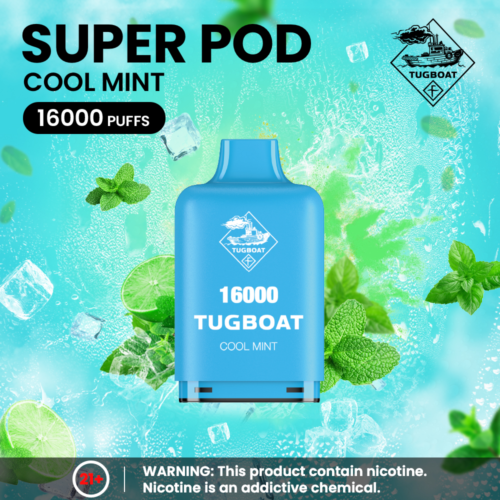 Tugboat - Cool Mint - 16000 Puffs - 5%   