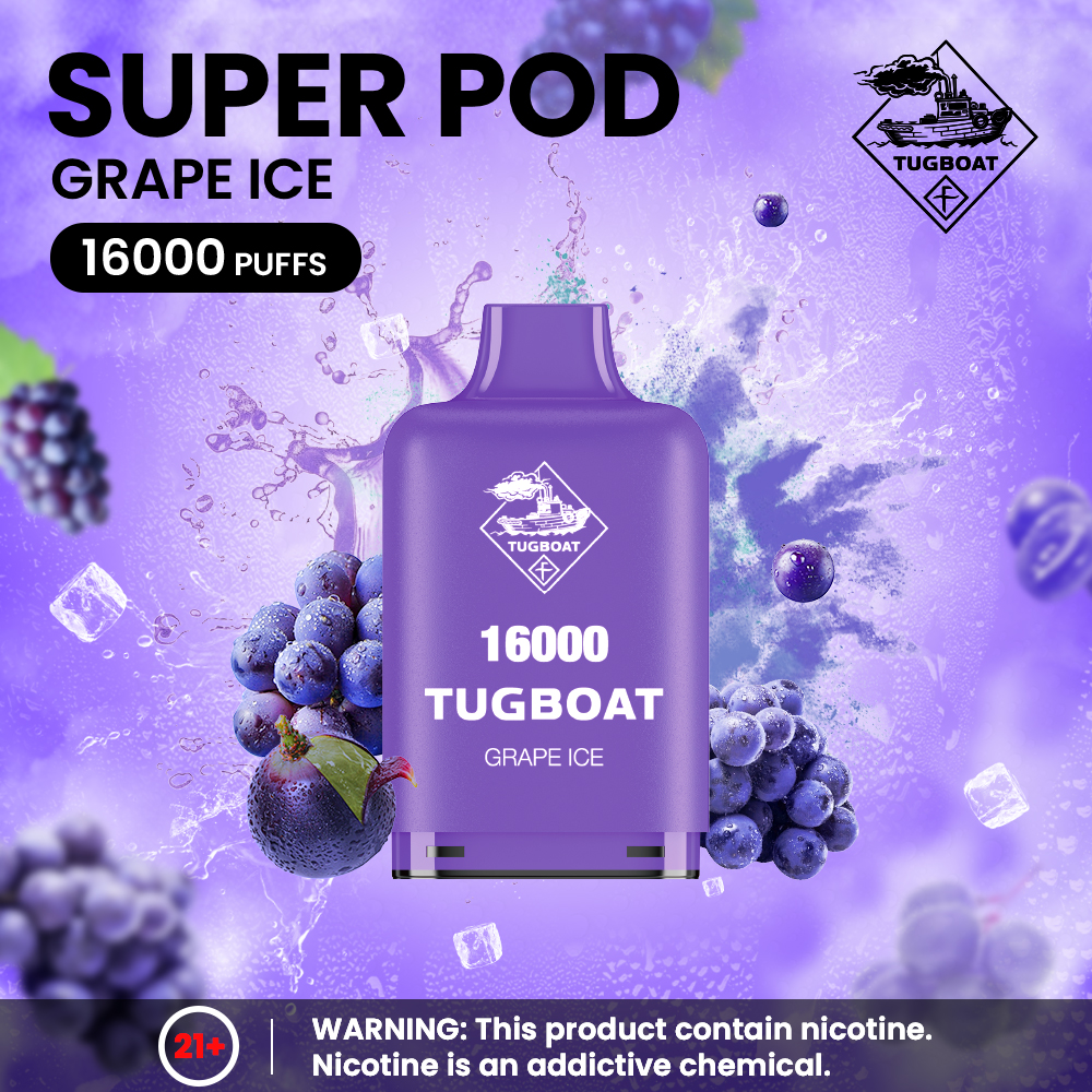 Tugboat - Grape Ice - 16000 Puffs - 5%