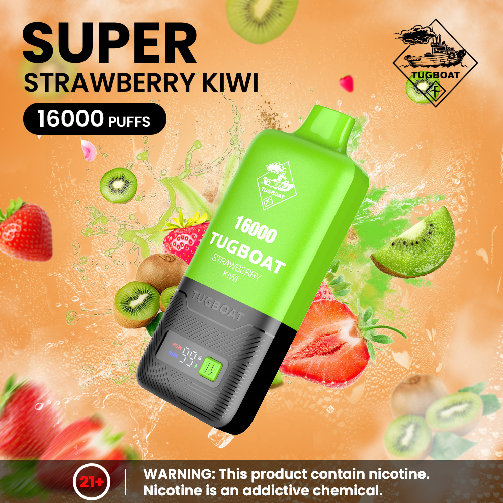 Tugboat - Strawberry Kiwi - 16000 Puffs - 5%