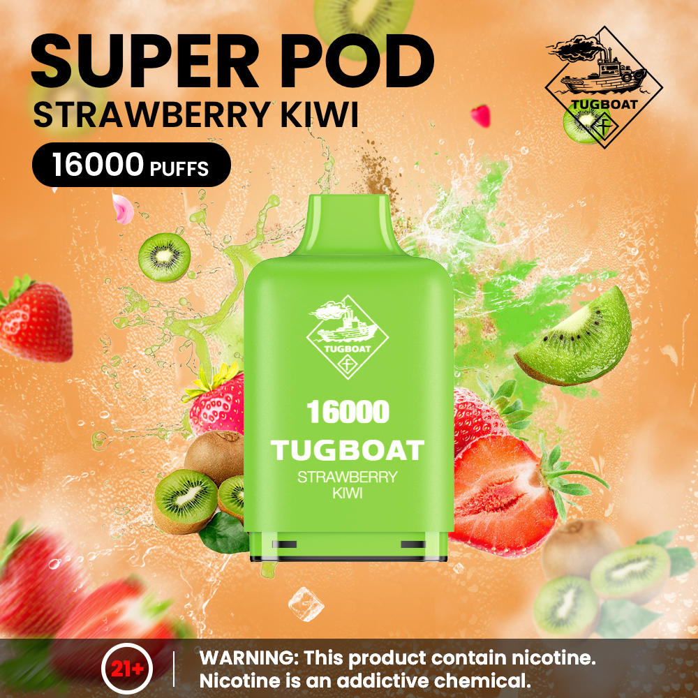 Tugboat - Strawberry Kiwi - 16000 Puffs - 5%