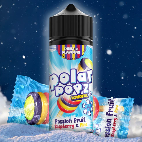 Long Fill - Polar Popz -  Passion Fruit Raspberry & Pine Xtra Icy - 30ML