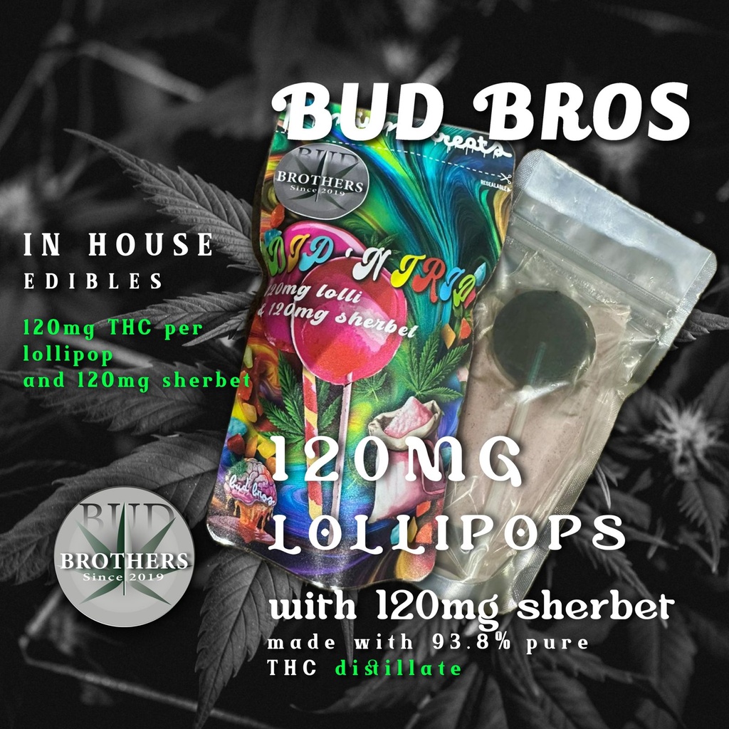 Bud Brothers - THC Sherbert Lollipops - 240MG