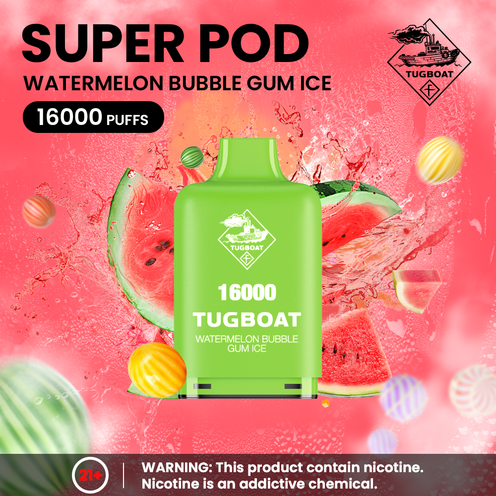 Tugboat - Watermelon Bubblegum - 16000 Puffs - 5%