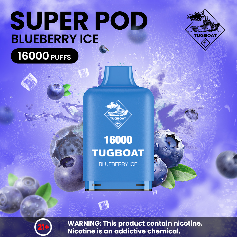 Tugboat - Blueberry - 16000 Puffs - 5% 