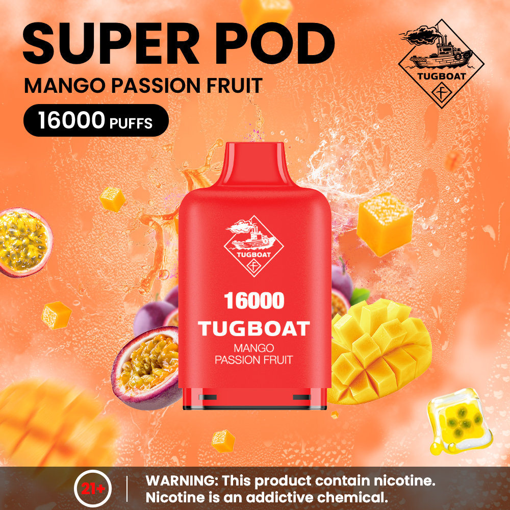 Tugboat - Mango Passionfruit - 16000 Puffs - 5% 