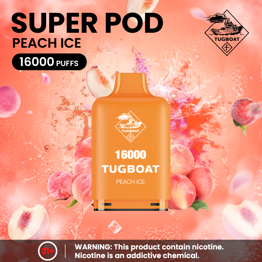 Tugboat - Peach - 16000 Puffs - 5%