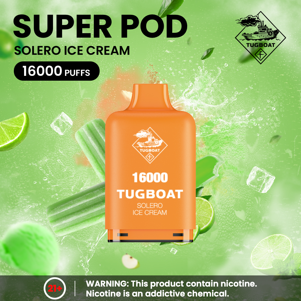 Tugboat - Solero Ice Cream - 16000 Puffs - 5%