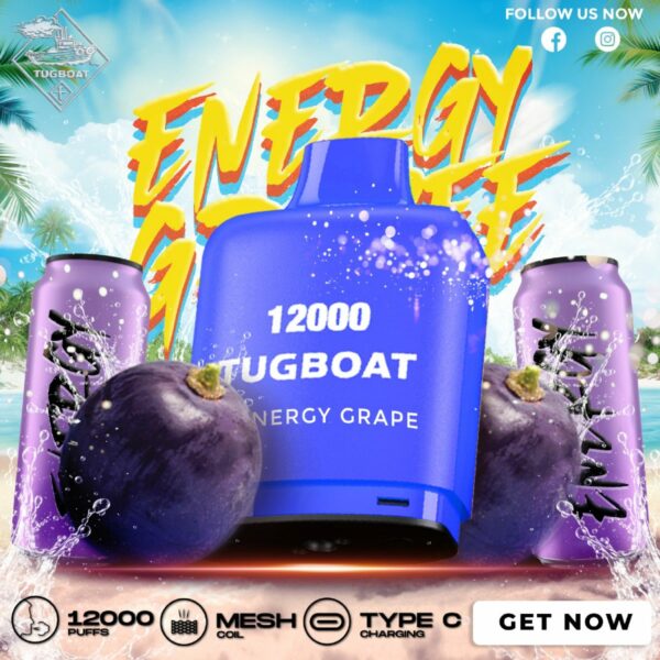 Tugboat - Energy Grape - 12000 Puffs - 5%  