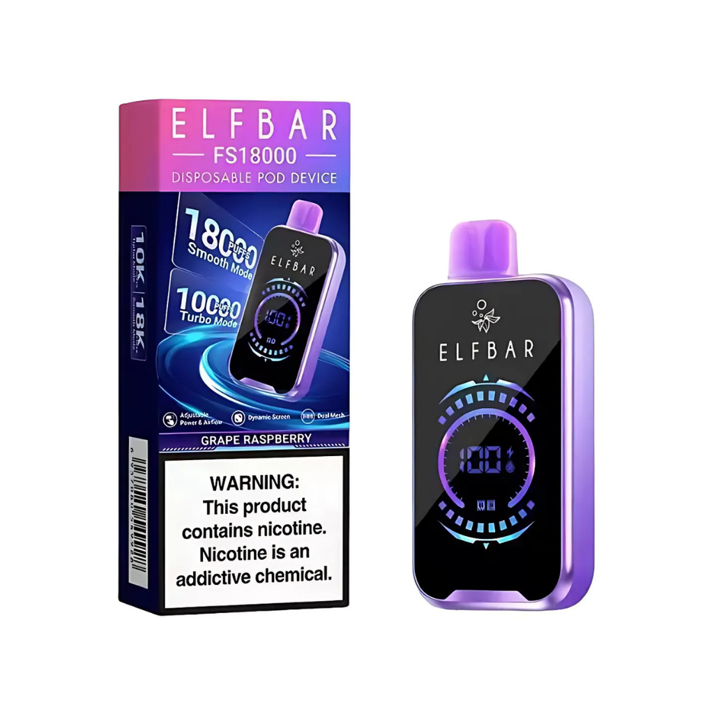 Elf Bar - Grape Raspberry -18000 Puffs - 5%