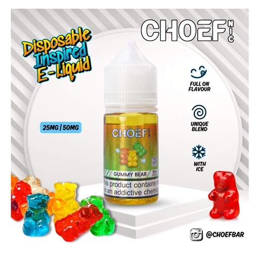 Choef - Nic Salts - Gummy Bear - 25MG 30ML  