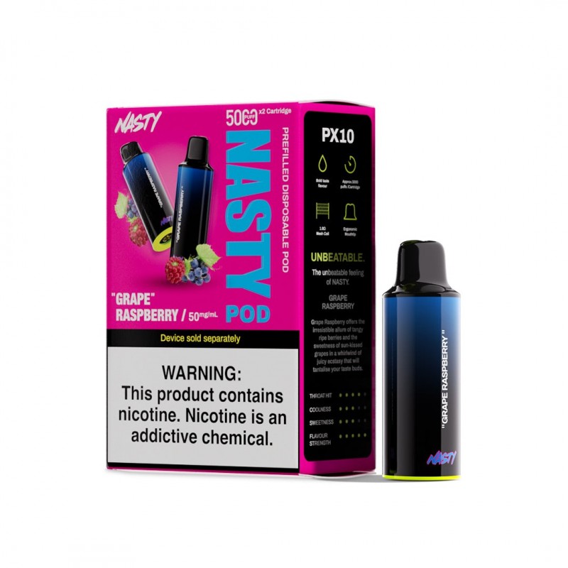 Nasty - Grape Raspberry - 5000 Puffs - 5%   
