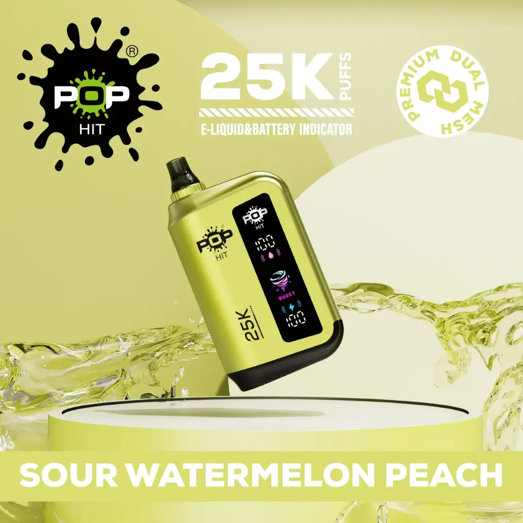 Pop Hit - Sour Watermelon - 25000 Puffs - 5% 