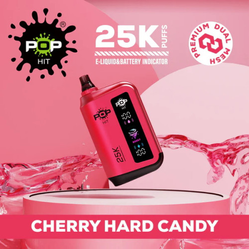 Pop Hit - Cherry Hard Candy - 25000 Puffs - 5% 