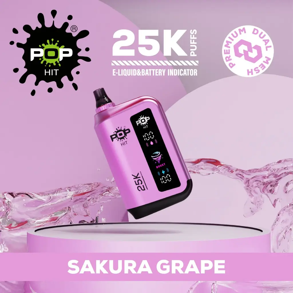 Pop Hit - Sakura Grape - 25000 Puffs - 5%  