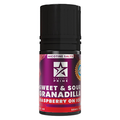 Prime - Nic Salts - Sweet and Sour Raspberry Granadilla - 50MG 30ML  