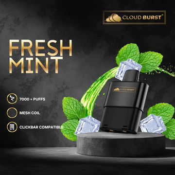 Cloud Burst - Click Bar - Fresh Mint - 7000 Puffs - 5%