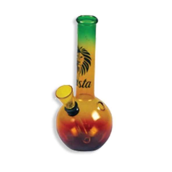 Bong - Glass Bong - Rasta - Straight 16cm