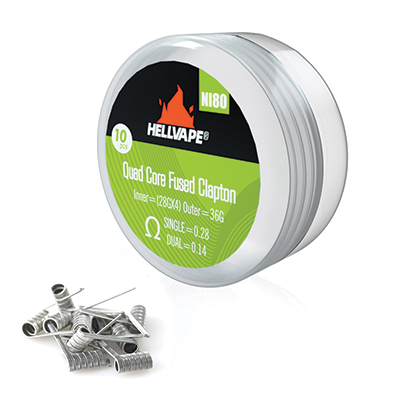 Hellvape - Pre Built - NI80 Quad Core Fused Clapton
 - 1Pcs