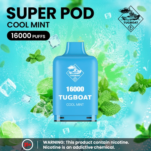 Tugboat - Cool Mint - 16000 Puffs - 5%   