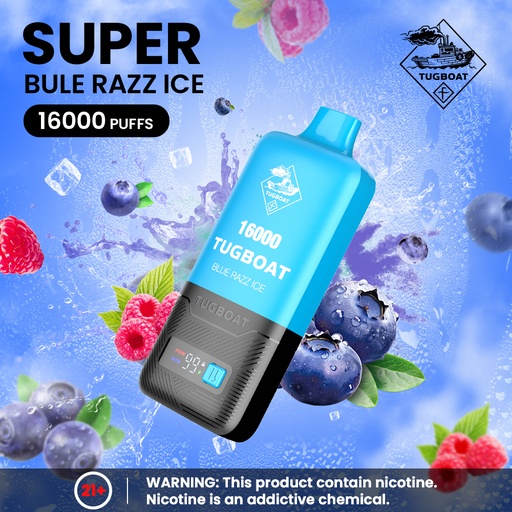 Tugboat - Blueberry Raspberry Ice - 16000 Puffs - 5% 