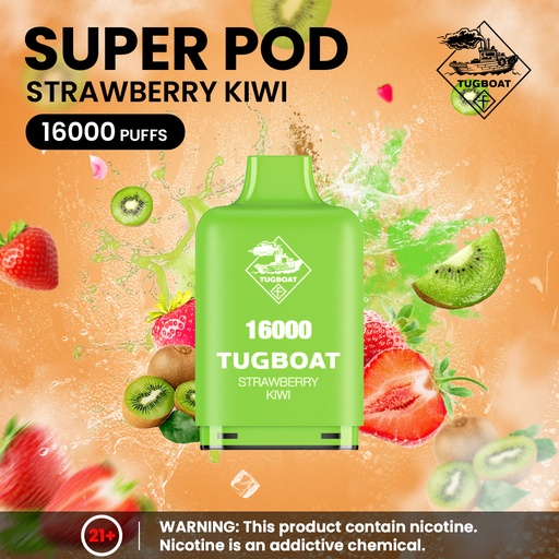 Tugboat - Strawberry Kiwi - 16000 Puffs - 5%