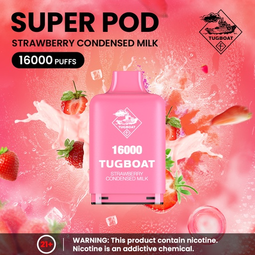 Tugboat - Strawberry Condensed Milk Dirkie - 16000 Puffs - 5%