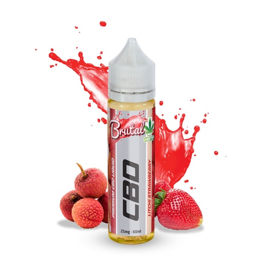 Brutal - CBD - Lychee Strawberry Ice - 60ML  25MG   