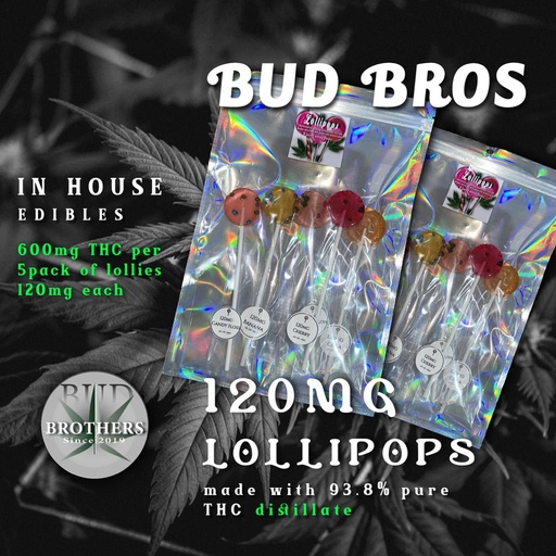 Bud Brothers - THC Lollipops - Apple - 120MG 