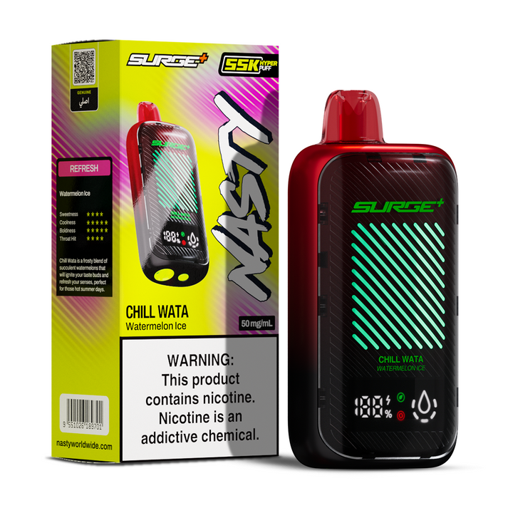 Nasty - Surge - Raspberry Watermelon WATA Berry  - 55000 Puffs - 5%