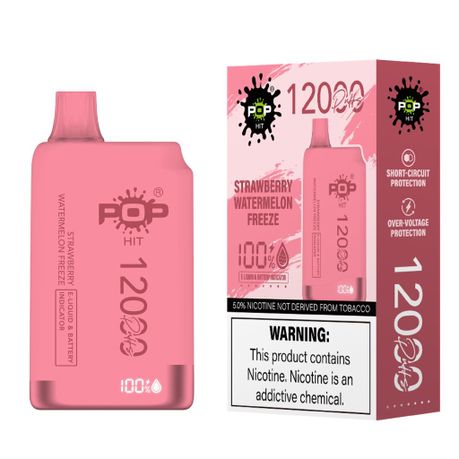 Pop hits - Strawberry Watermelon Freeze -12000 Puffs - 5%   