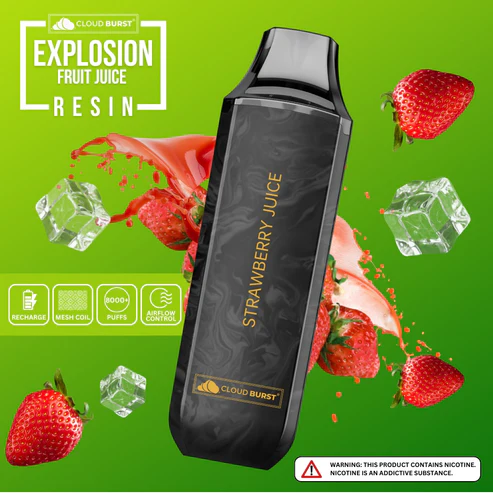 cloudburst vape Cloud burst - Strawberry - 8000 Puffs - 5%