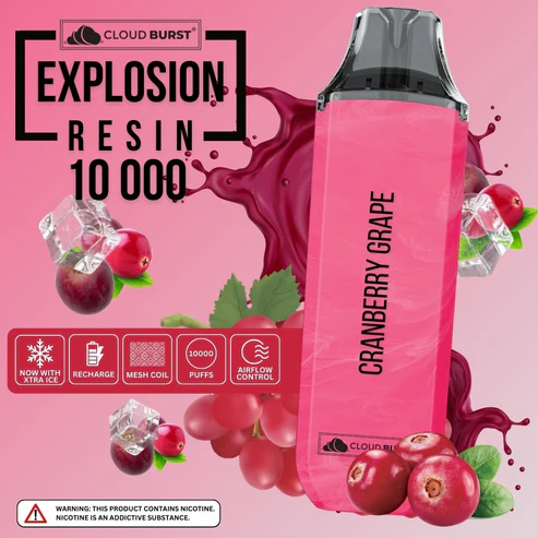 cloudburst vape Cloud burst - Cranberry Grape - 10000 Puffs - 5%