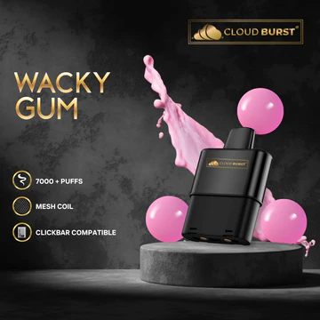 Cloud Burst - Click Bar - Wacky Gum - 7000 Puffs - 5%