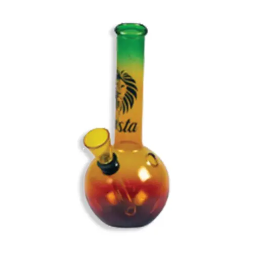 Bong - Glass Bong - Rasta - Straight 16cm